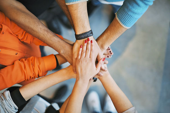 People joining hands